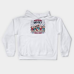 We wish you a Mooey Christmas Kids Hoodie